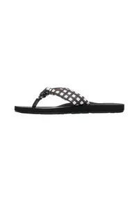 Papuci flip-flop cu garnituri cu imprimeu Paia V - Alb/Negru stins