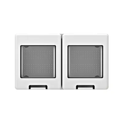 Carcasă cu perete spate 2x2M, PT, IP55, alb