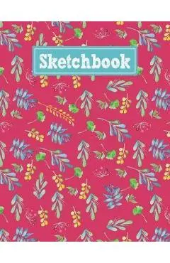 Sketchbook: 8.5 x 11 Notebook for Creative Drawing and Sketching Activities with Floral Watercolor Themed Cover Design