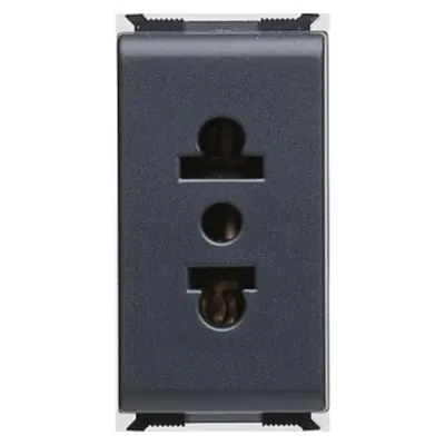 Euro American Standard Socket-Outlet - 250/125v Ac - 2p+e 10/15a - 1 Modul - Playbus