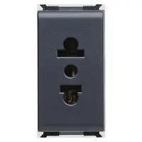 Euro American Standard Socket-Outlet - 250/125v Ac - 2p+e 10/15a - 1 Modul - Playbus