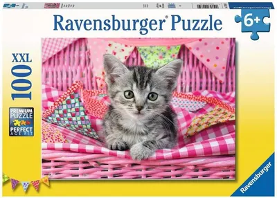 Puzzle Ravensburger din 100 XXL de piese - Pisicuță drăguță
