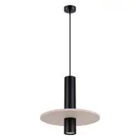 Lustră neagră/bej din metal ø 30 cm Olisa – Sollux