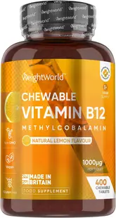 Vitamin B12, 1000 mcg, 400 comprimate masticabile, Weight World