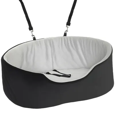 PawHut Scaun auto pentru câine cu centură de siguranță și prindere scaun auto căptușit 77 x 43 x 28 cm negru | Aosom Romania