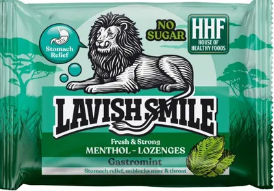 Bomboane cu mentă, fără zahăr adăugat, 21 g, Lavish Smile