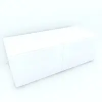Armonia Comoda alba cu 2 usi cu sistem "PUSH TO OPEN" fronturi MDF Alb Lucios