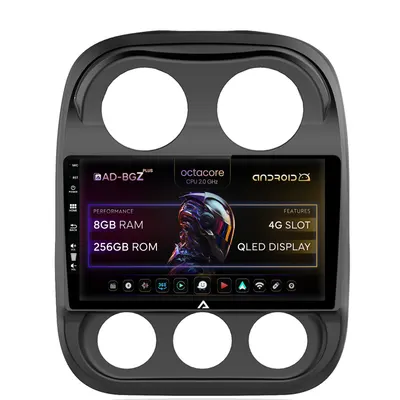 Navigatie Jeep Compass (2009-2016), Android, Z-Octacore 8GB RAM + 256GB ROM, 10.1 Inch Inch - AD-BGZ10008+AD-BGRKIT284