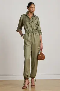 Lauren Ralph Lauren salopetă pentru femei cu amestec de in