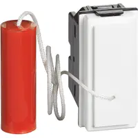 Buton cu revenire actionare prin tragere 1 modul 10A Bticino Living Now KW4033, alb