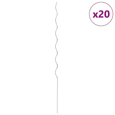 vidaXL Spirale pentru suport plante, 20 buc., 170 cm, oțel galvanizat