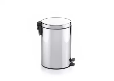 Cos gunoi baie Roca Hotels A815489001, instalare pe podea, 6 l, clapeta, metal, Crom