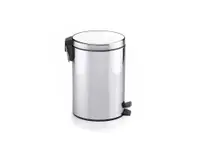 Cos gunoi baie Roca Hotels A815489001, instalare pe podea, 6 l, clapeta, metal, Crom