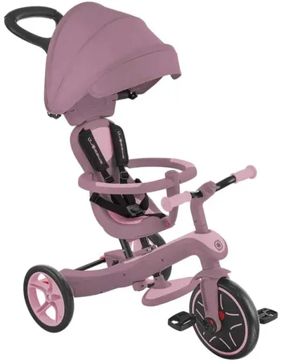 Tricicletă pentru copii 4 în 1 Globber - Explorer Trike Ecologic, berry