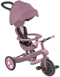 Tricicletă pentru copii 4 în 1 Globber - Explorer Trike Ecologic, berry