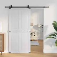 vidaXL Ușă hambar CORONA 100 x 210 cm Lemn masiv de pin Alb