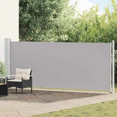 vidaXL Copertină laterală retractabilă de terasă, gri, 614 x 160 cm