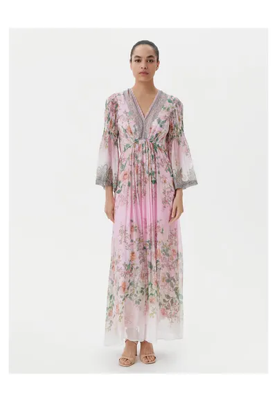 Rochie de vara - roz - flori colorate