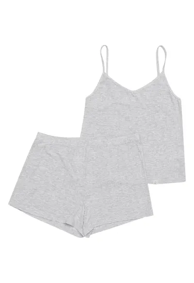 Pijamale de dama gri deschis viscoza