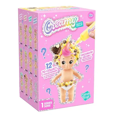 Breloc surpriza cu accesorii de personalizat, Creamy Deco, S1