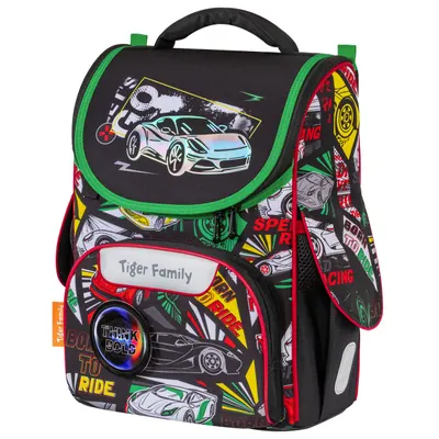 Ghiozdan Nature Quest Pro, 35x31x19cm, Speed Round, Special Edition, Tiger Family