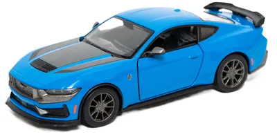 Mașinuță metalică Kinsmart - 2024 Ford Mustang Dark Horse, 1:38, albastru