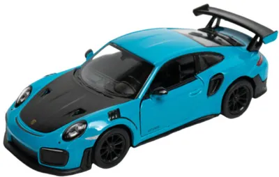 Mașinuță de metal Kinsmart - Porsche 911 GT2 RS, 1:36, albastru-negru