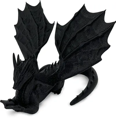 Print 3D de la 3D Morph Lab - Suport de cărți, dragon, negru, spațiu