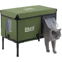 Casuta pisici exterioara iHunt Kitty Warm House, Incalzire 25W, Material Oxford Impermeabil, Sistem Anti-Intrusi, Izolatie 6 Straturi, 4 Anotimpuri