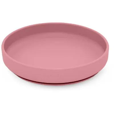 Petite&Mars Take&Match Silicone Plate farfurie cu ventuză Dusty Rose 6 m+ 1 buc
