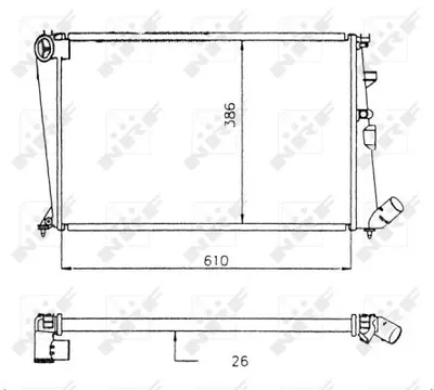 Radiator apa racire motor CITROEN XANTIA 1.6 1.8 2.0 intre 1993-2003
