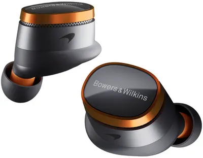 Căști fără fir Bowers & Wilkins - Pi8 McLaren Edition, TWS, ANC, Galvanic Grey & Papaya