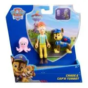 Patrula Catelusilor Set 3 Figurine Chase si Capitanul Turbot