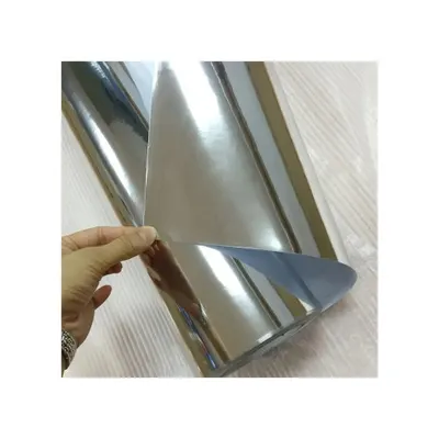 Folie auto autocolant PVC cromata argintiu oglinda 1.52m x 1m Cod: A086