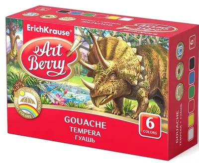 Vopsea tempera Erich Krause - 6 culori, cu protectie UV