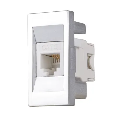 Moda Stila Gri Metalizat Priza Telefon Euro 1 Modul