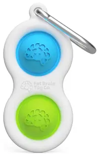 Breloc jucarie-senzoriala Tomy Fat Brain Toys - Simple Dimple, albastru/verde