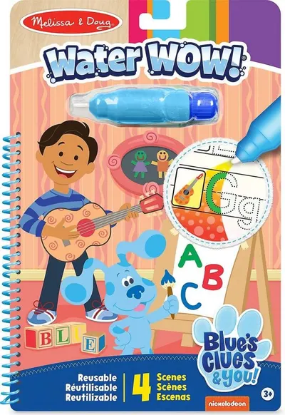 Set coloreaza cu apa Melissa & Doug - Ghicitorile lui Blue, Alfabet
