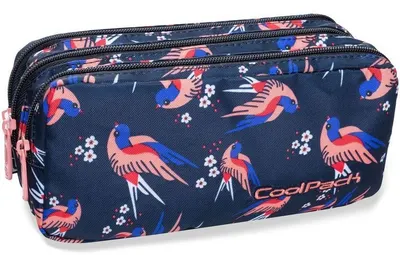 Penar școlar dreptunghiular Cool Pack Primus - Pink Colibri, cu 3 compartimente