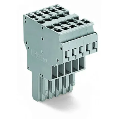 2-conductor female connector; 4 mm²; 5-pole; 4,00 mm²; gray