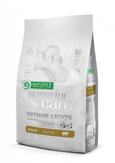 Hrana uscata pentru caini N.P. Superior Care White Dogs Mini Adult cu miel 1,5 kg