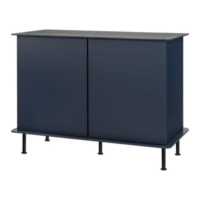 Comodă albastru-închis cu orificiu pentru cabluri 120x88x50 cm Suumo – noo.ma