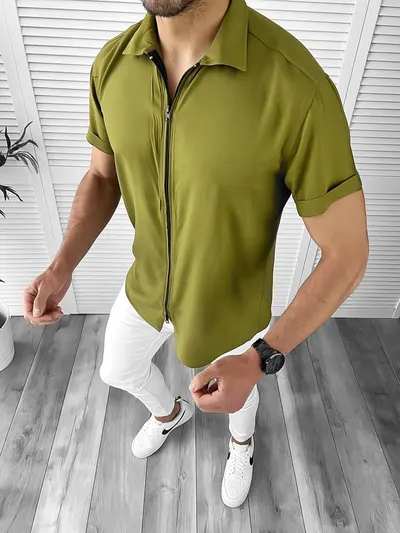 Camasa barbati slim fit verde 10616 O4-2.2
