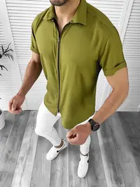 Camasa barbati slim fit verde 10616 O4-2.2
