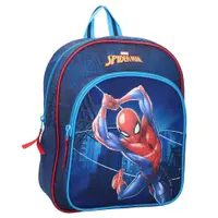 Rucsac albastru cu doua compartimente, 30x25x11 cm, Keep on Moving, Spiderman