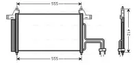 Condensator climatizare (cu uscator) potrivit FIAT STILO 1.2-2.4 10.01-08.08
