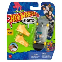 Set mini placa skateboard cu pantofi, Hot Wheels, HVJ75