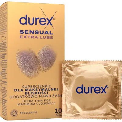 Durex Sensual Extra Lube prezervative 10 buc