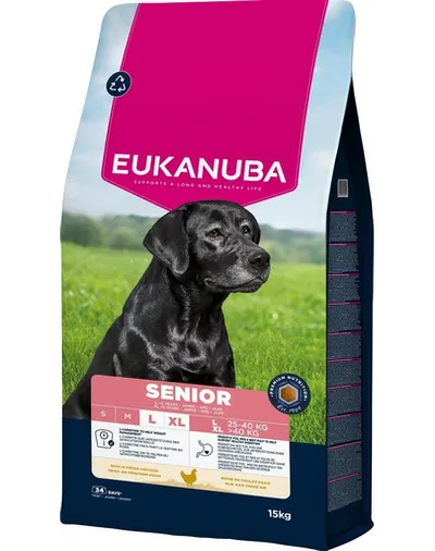 EUKANUBA Senior Large Breeds Chicken 15 kg hrană câine senior talie mare, cu pui