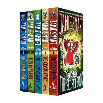 Flember Series 5 Books Collection Set (Books 1-5) by Jamie Smart (The Secret Book, The Crystal Caves, The Glowing Skull, The Power of the Wildening, The Golden Heart)
